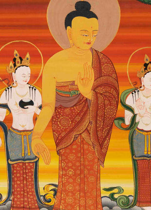 Handpainted Shakyamuni Buddha | Tibetan Wall Decoration Painting
