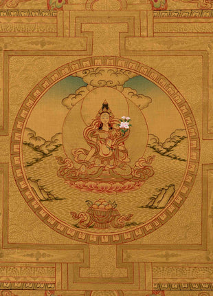 White Tara Mandala Thangka | Wall Decoration Painting