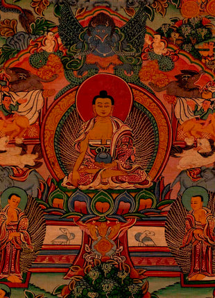 Shakyamuni Budda's Life Story | Oil Varnished Thangka | Wall Decors