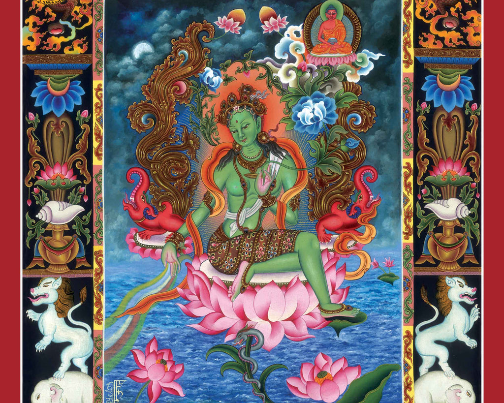 Wall Décor Green Tara White Tara Buddhist Protector Meditation Deity Wall Décor Green Tara White Tara Buddhist Protector Meditation Deity