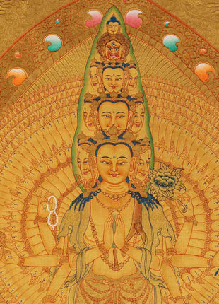 1000 Armed Avalokiteshvara Thangka | Gift For Buddhist
