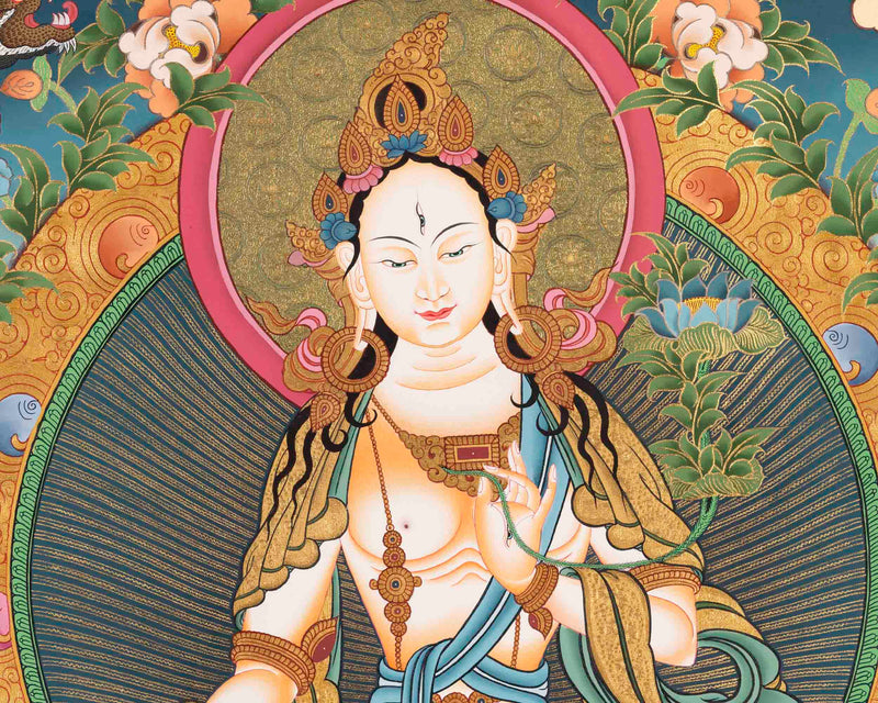 White Tara Art | Traditional Tibetan Art | Wall Decors