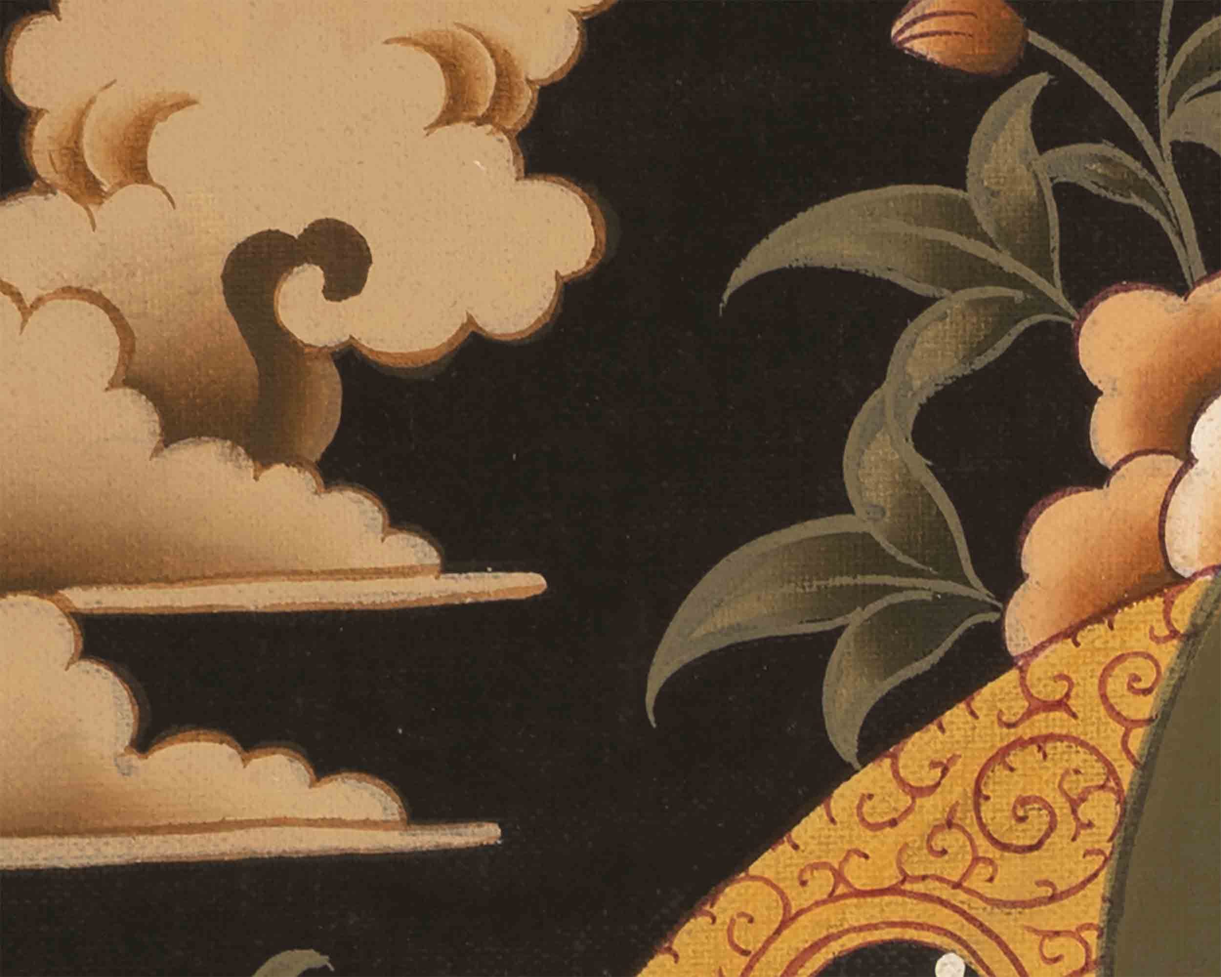 Buddhist Vajrasattva Thangka | Hand-Painted Tibetan Buddhist Thangka