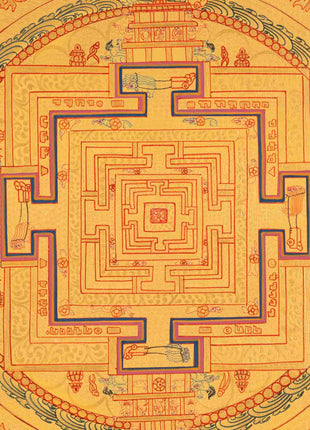 Religious Mandala Thangka | Tibetan Artwork | Traditional Wall Decors