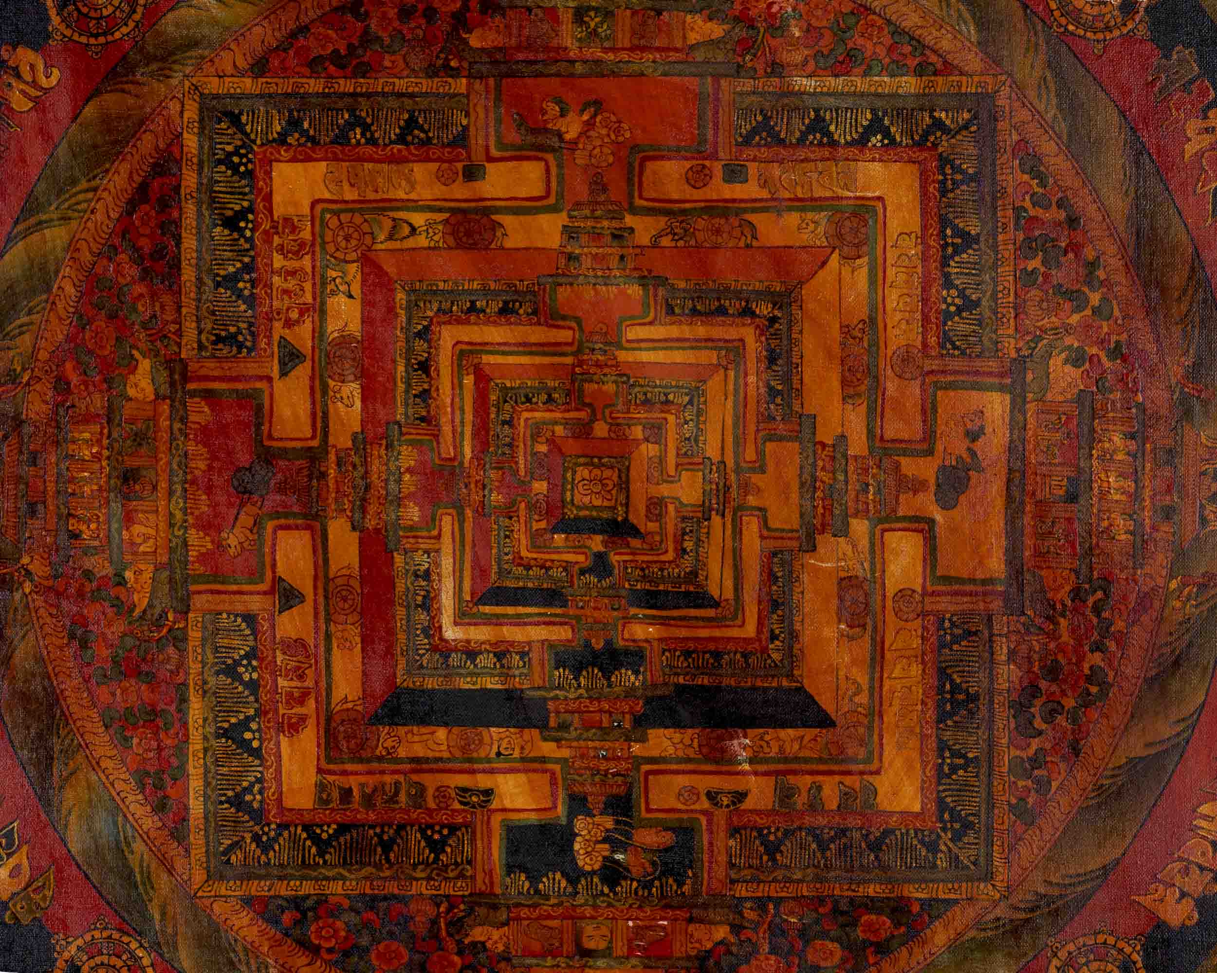 Tibetan Kalachakra Mandala Thangka | Traditional Art | Wall Decors