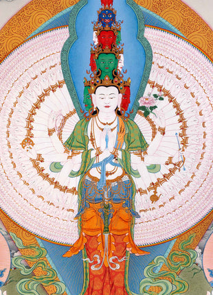 1000 Armed Chenrezig Avalokiteshvara Thangka | Tibetan Buddhist Art