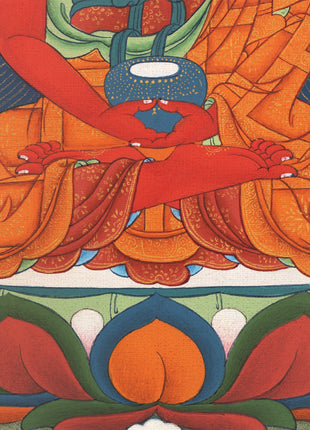 24K Gold Amitabha Thangka with Free Brocade