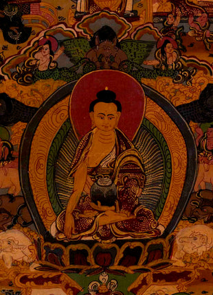 Oil Varnished Buddha life Story | Wall Decoration Painting