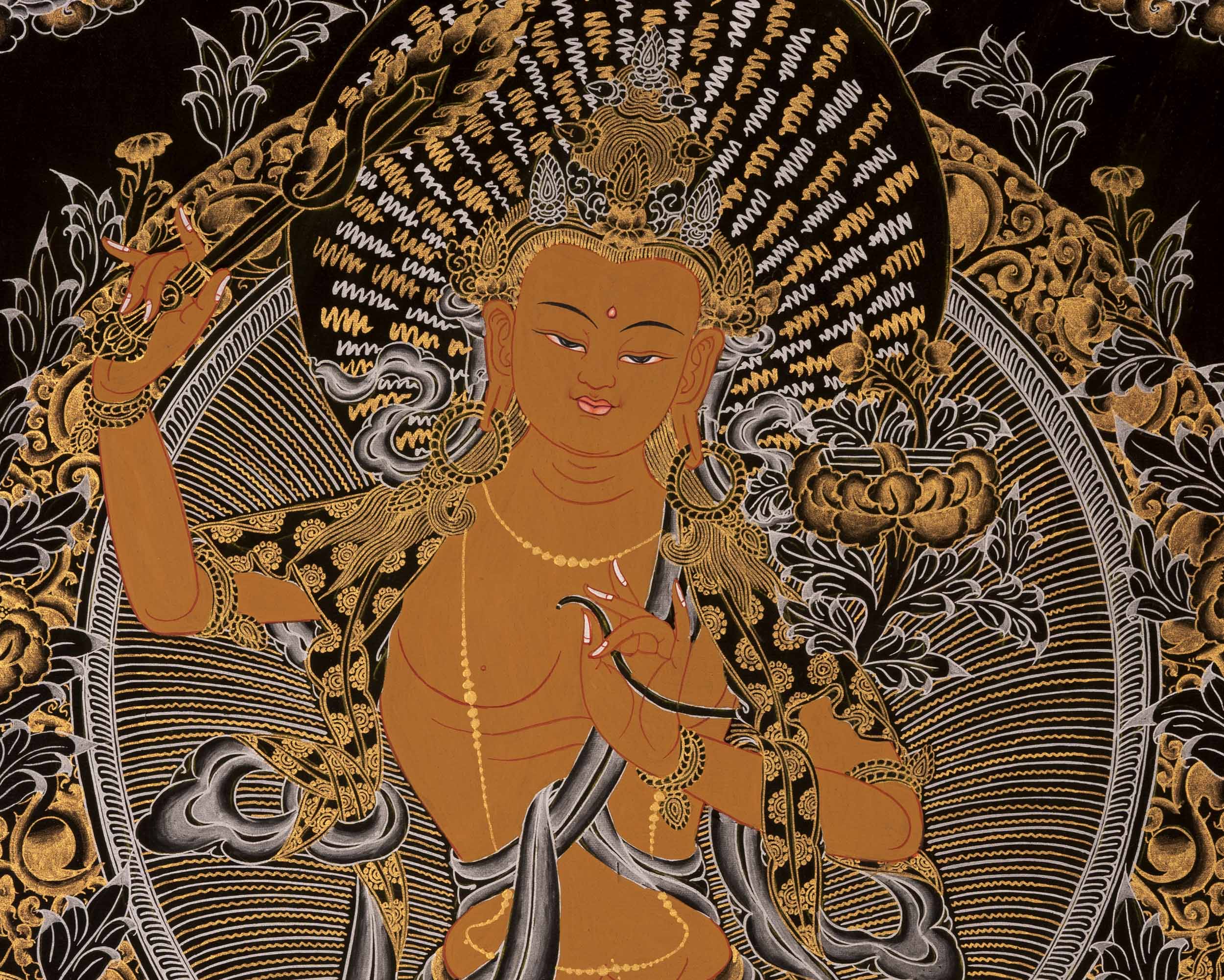 Bodhisattva Manjushree Thangka | Buddhist Art Painting