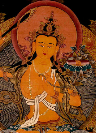Manjushree Bodhisattva Thangka | Religious Buddhist Art | Wall Decors