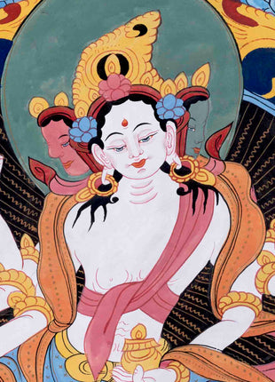 Basundhara Devi Art | Religious Buddhist Thangka | Wall Decors