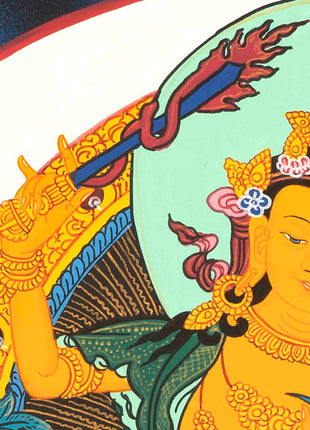 Manjushri Thangka | Deity Of Wisdom And Compassion | Wall Decorations