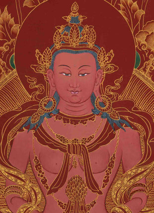 Buddha Amitayus Thangka | 24k Gold High Quality Art | Religious Painting