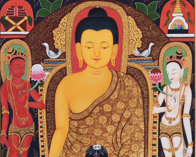 Shakyamuni Buddha Kadampa Art | Buddhist Thangka Painting