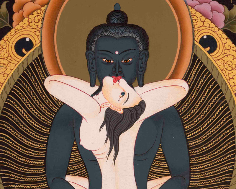 Yab Yum Buddha Thangka | Traditional Buddhist Painting