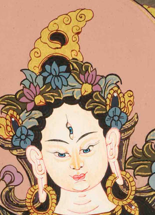 Buddhist White Tara |  Tibetan Female Thangka