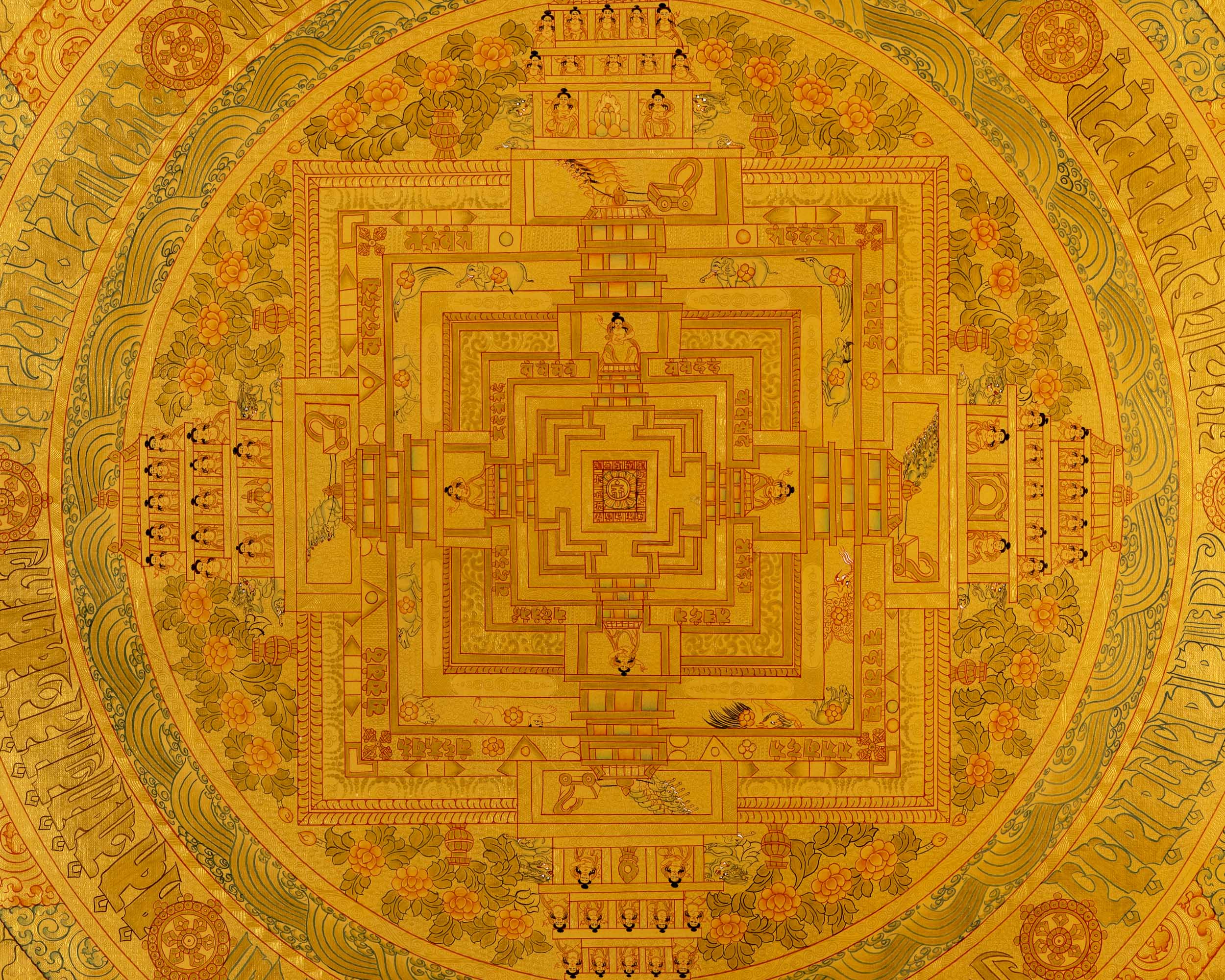 Kalachara Mandala Thanka | Buddhist Decorative Art