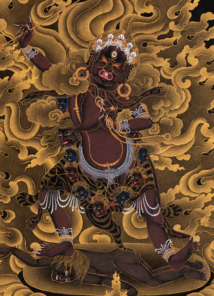 ekajati with rahula and dorje lekpa thangka