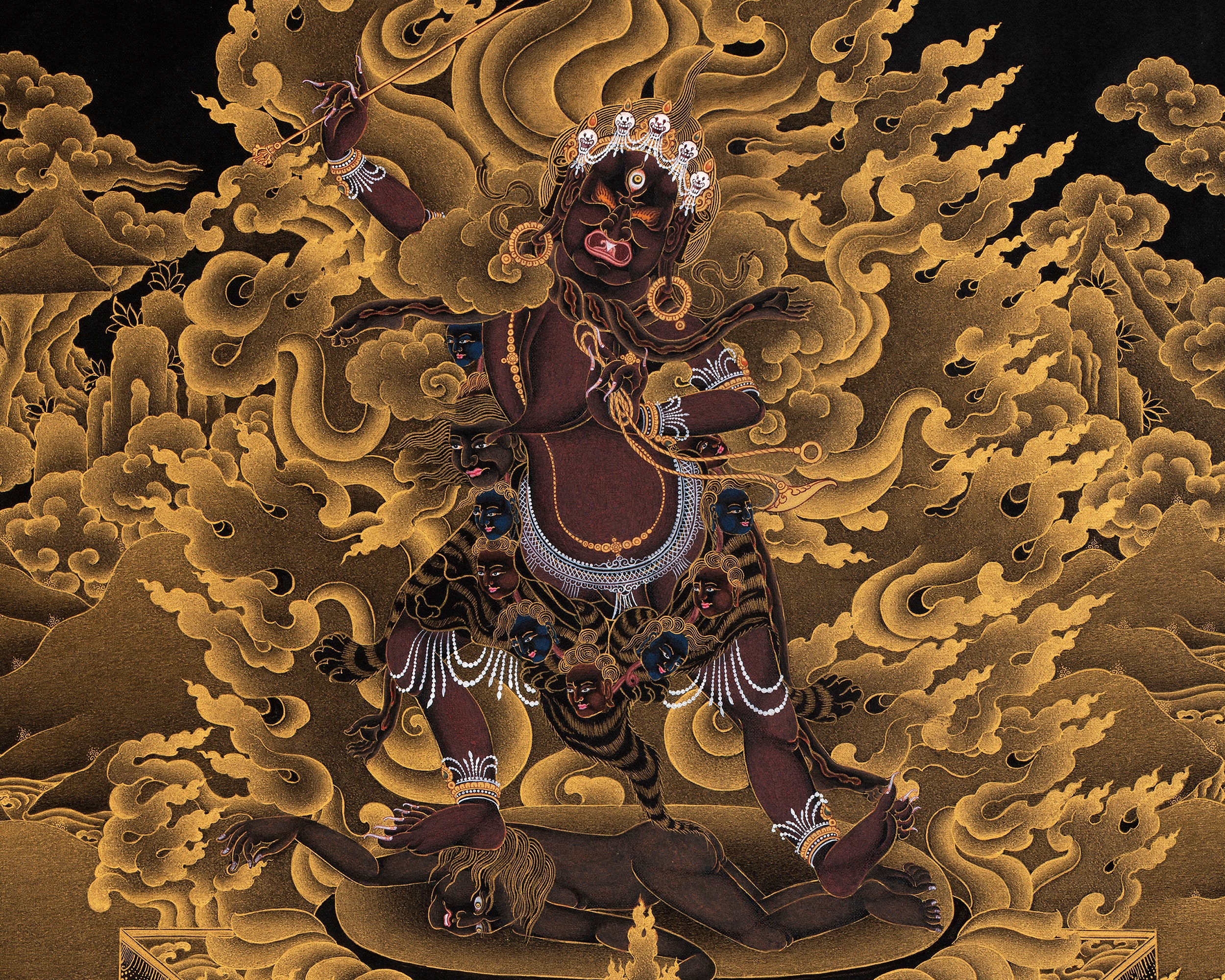 ekajati with rahula and dorje lekpa thangka