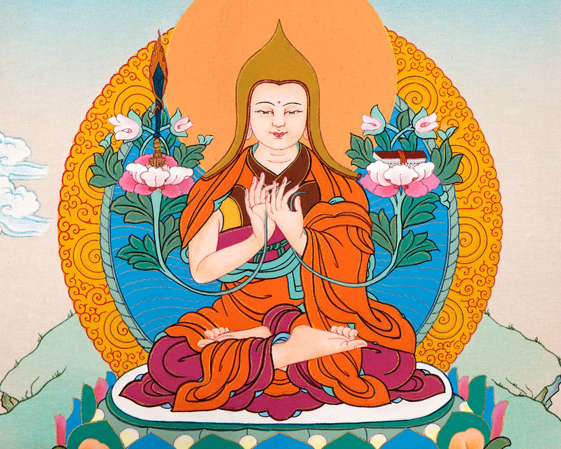 Tsongkhapa Thangka | Losang Dragpa | Tibetan Buddhist Master Art
