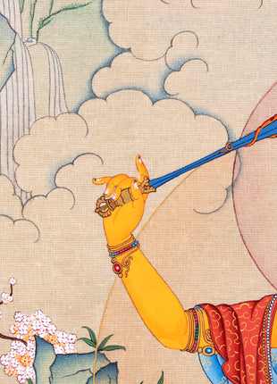 Manjushri, Manjushree Thangka, Tibetan Thangka Painting