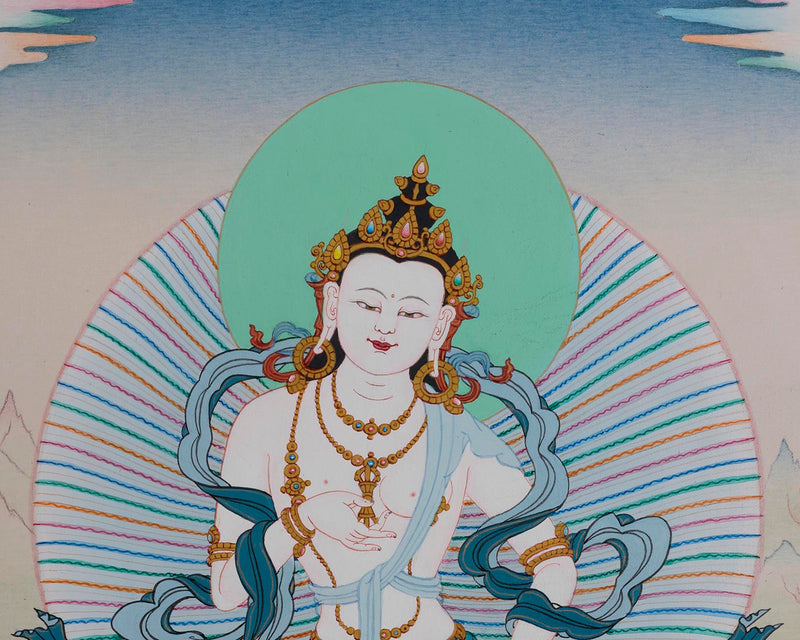 Vajrasattva Thangka, Dorje Sempa, Purifying Your Negative Karma