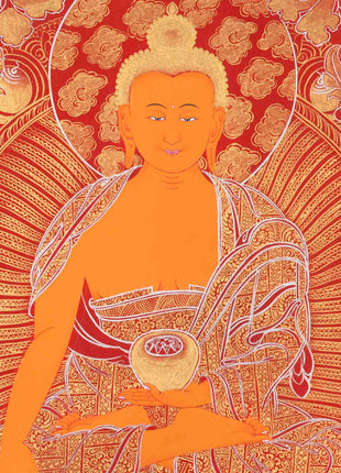 Buddha Thangka | Shakyamuni Buddha | Handpainted Traditional Art