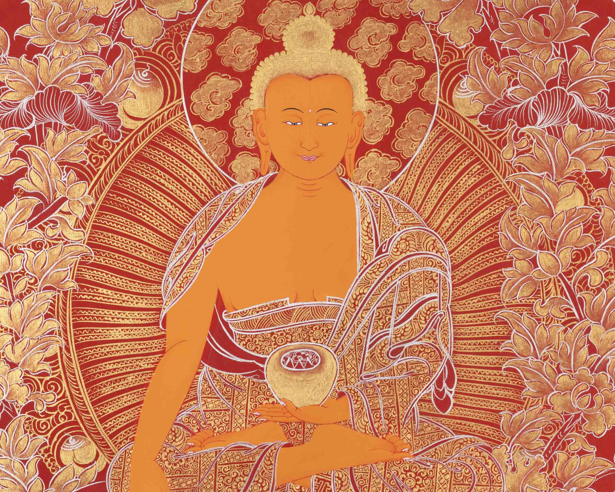Buddha Thangka | Shakyamuni Buddha | Handpainted Traditional Art