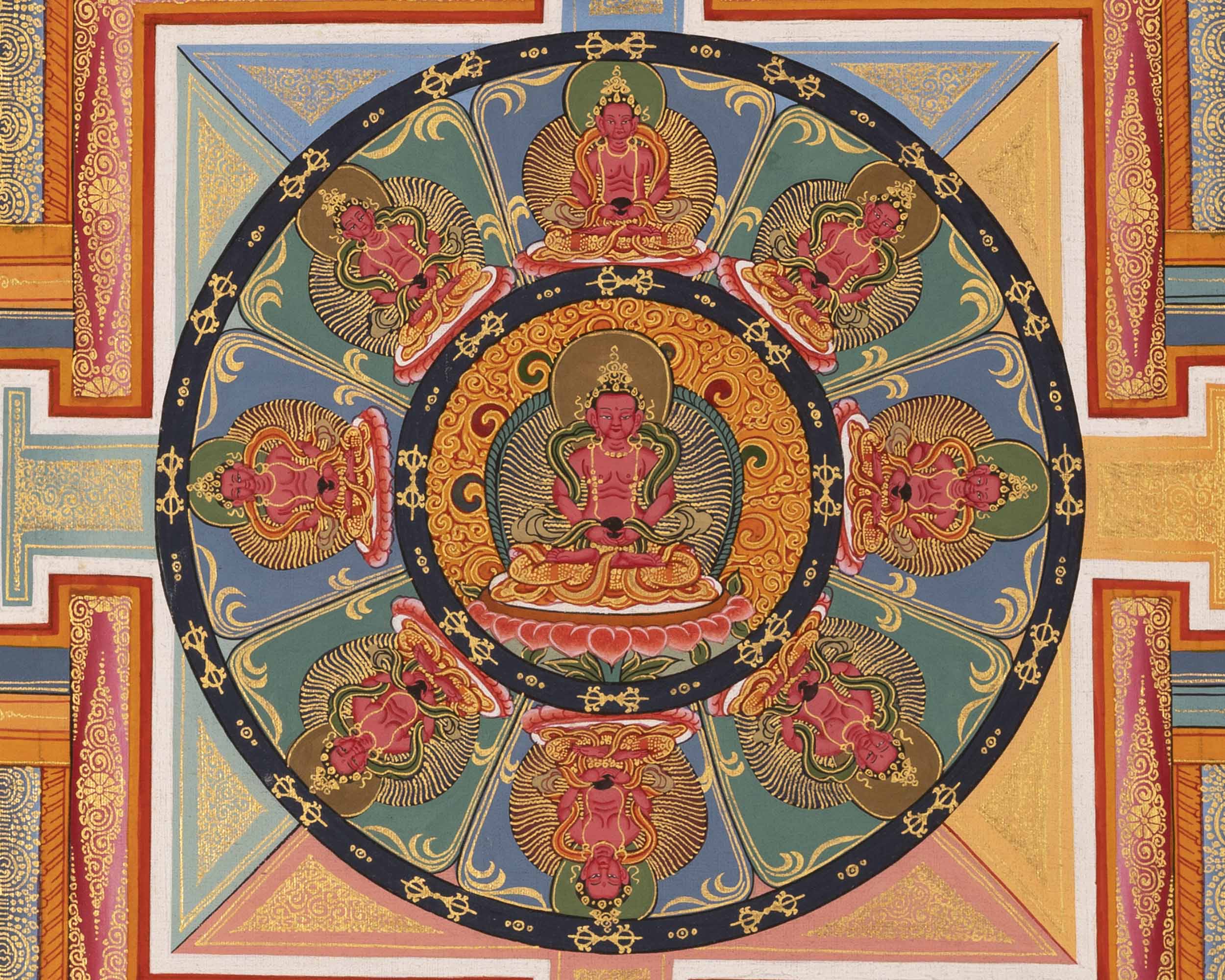 Amitayus Buddha Mandala Thangka | Long Life Granting Deity