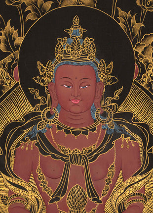 Amitayus Buddha Thangka | Religious Handpainted Art | Gift for Buddhist