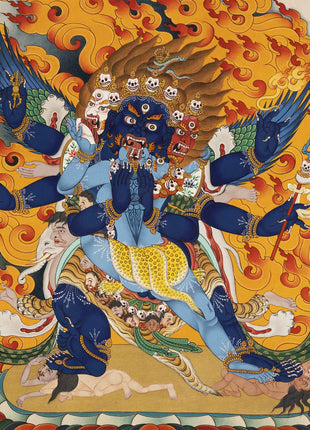 Vajrakilaya Thangka Print | Canvas Art For Decor | Spiritual Gifts
