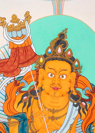 Namtoshe Thangka | Jambala Vasundhara | Tibetan Buddhist Wealth Deities
