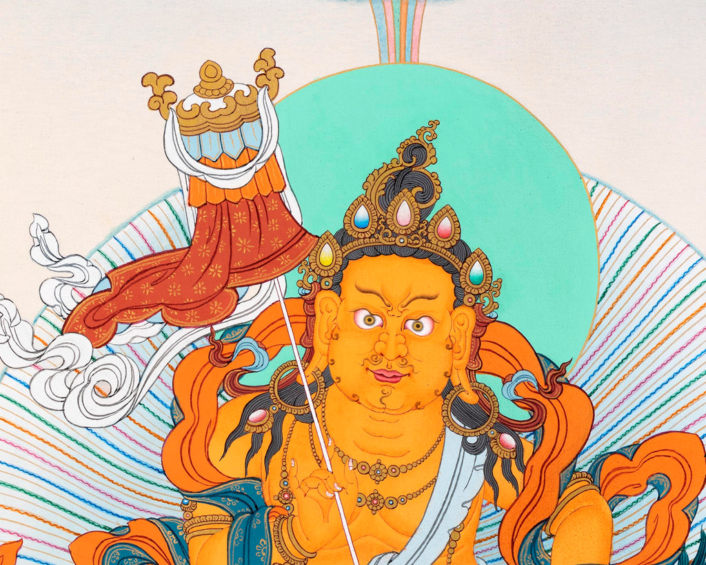 Namtoshe Thangka | Jambala Vasundhara | Tibetan Buddhist Wealth Deitie