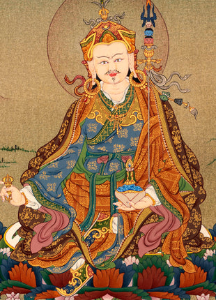 Guru Rinpoche | Hand Painted Tibetan Padmasambhava Thangka