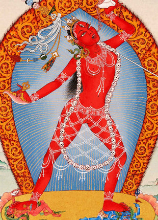 Red Dakini Vajrayogini Thangka Painting | High-Quality Tibetan Art
