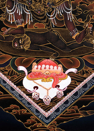 Ekajati Thangka | Tibetan Mahakala Art (includes Brocade)