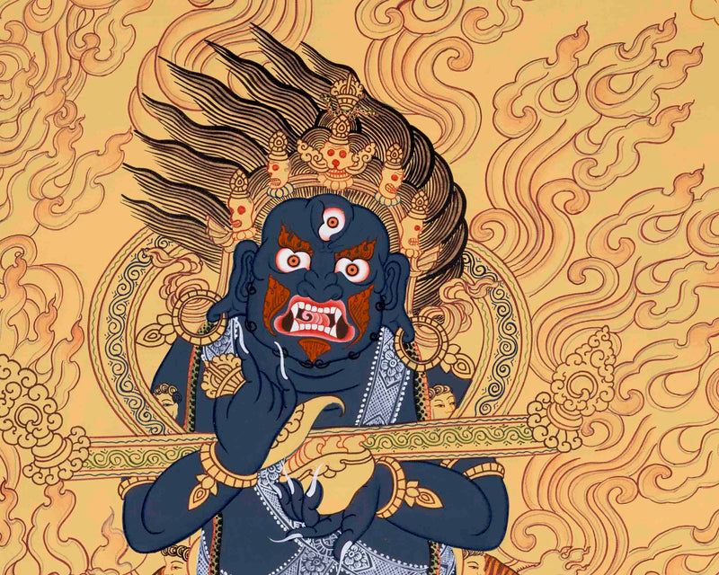 Vajrapanjarnath Thangka | Arya Wrathful Bodhisattva | Buddhist Wall Decors