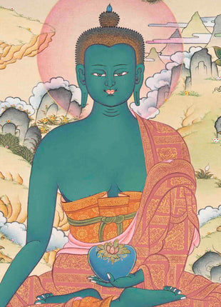 Thangka Of Medicine Buddha | Healing Buddha | Traditional Art
