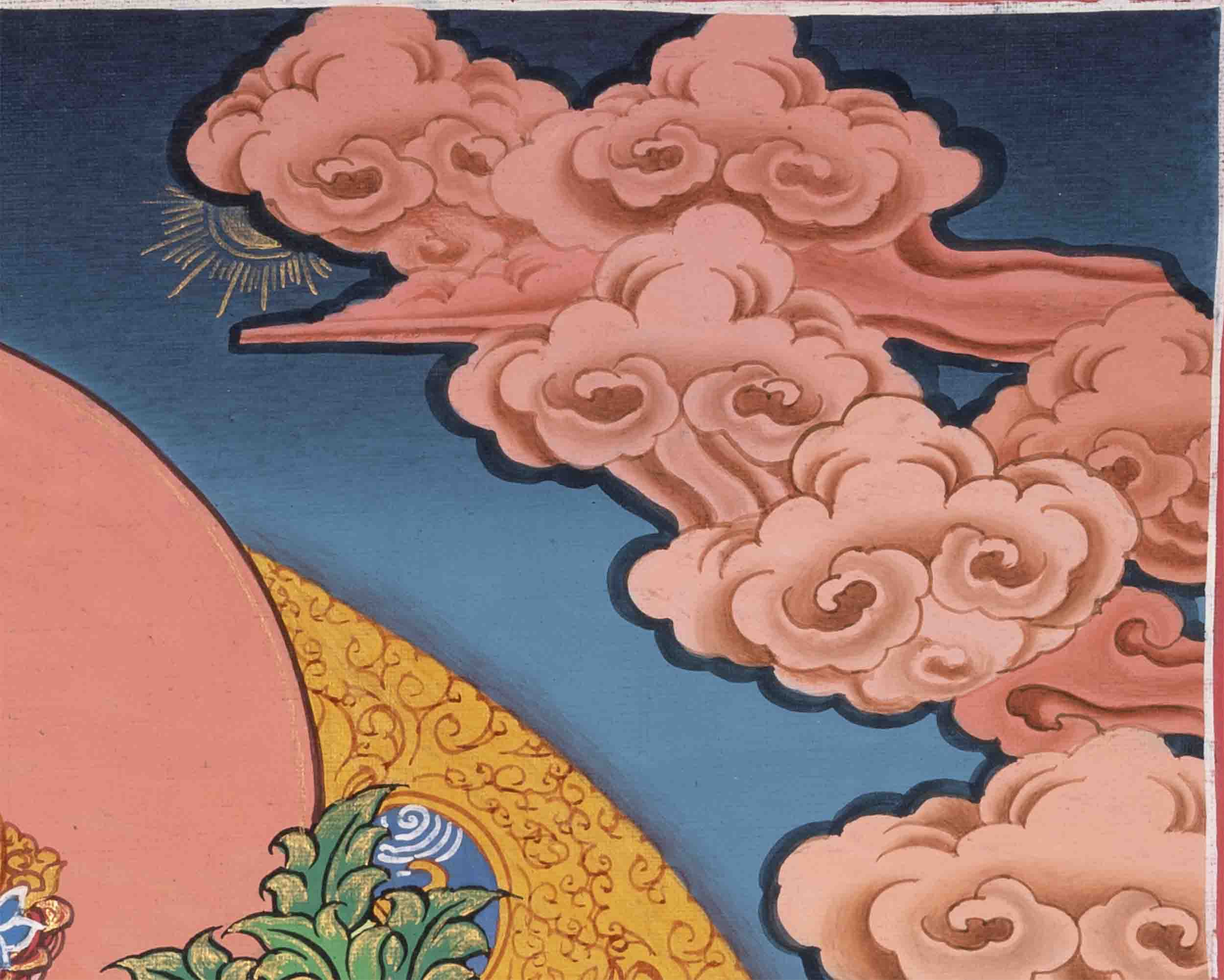 Green Tara Thangka | Traditional Tibetan Art | Religious Wall Decor