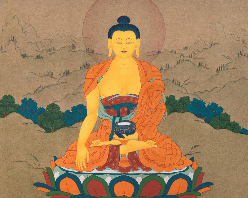 Shakyamuni Buddha | Buddhist Traditional Karma Gadri Thangka