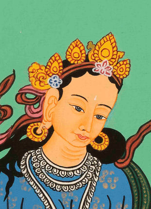 Saraswati Thangka | Lord Of Knowledge | Wall Hanging Art