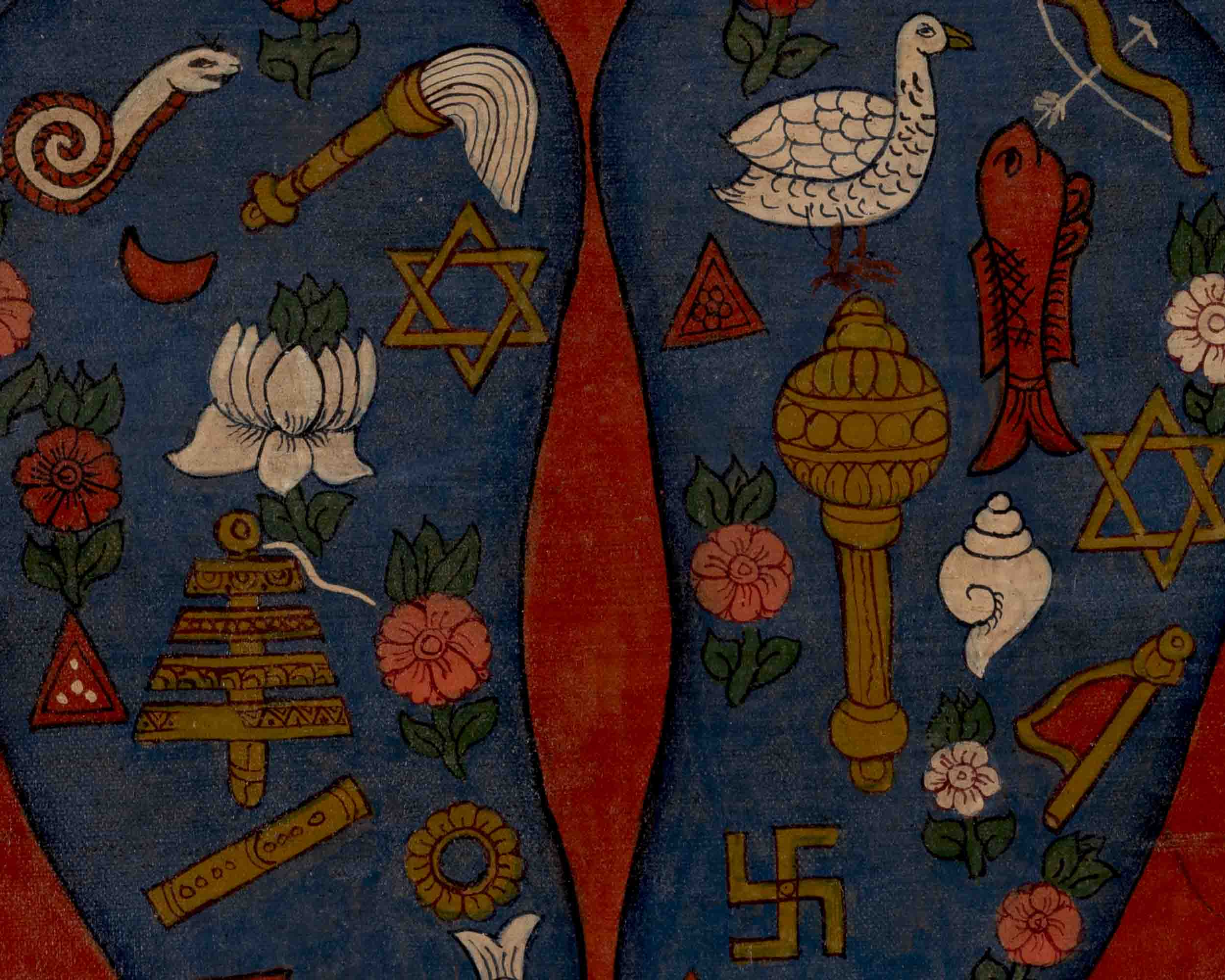 Buddha's Feet Laden Thangka | Traditional Artwork | Wall Decors