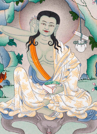 Milarepa Buddha Thangka | Tibetan Buddhist Master