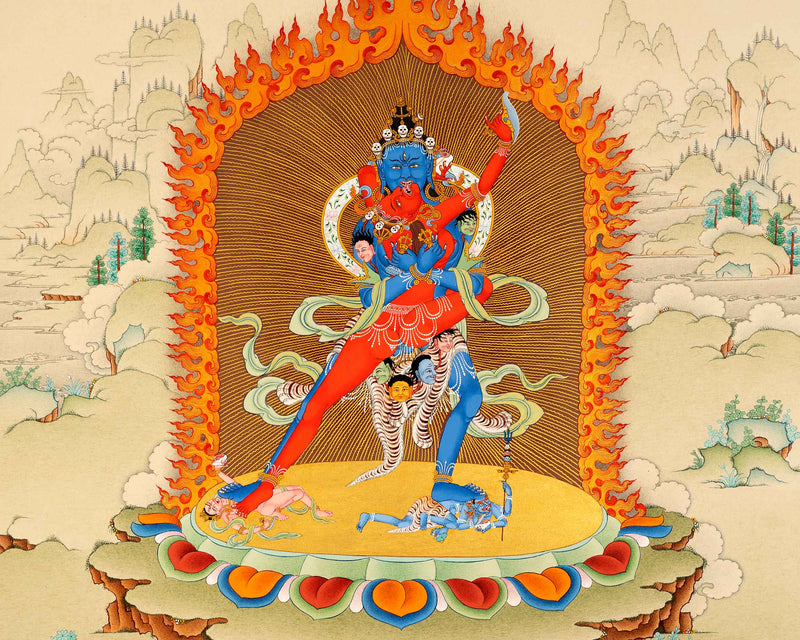 2 Armed Chakrasamvara Thangka Print