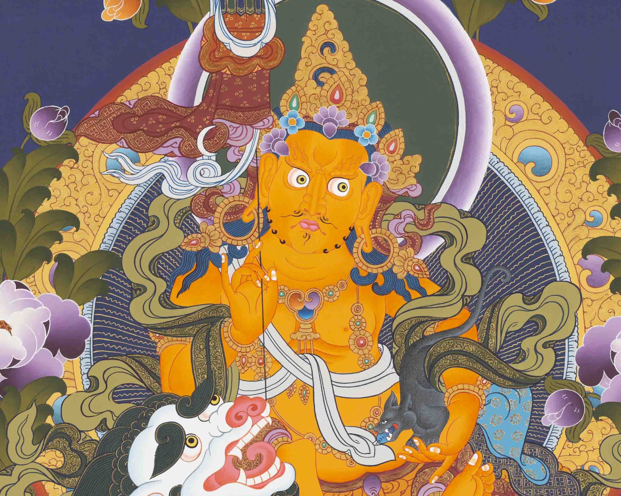 Namtose Thangka | Wealth Deity | Religious Wall Decors