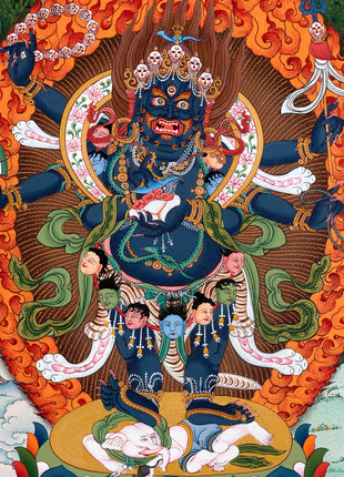 6 Armed Mahakala | Traditional Tibetan Thangka