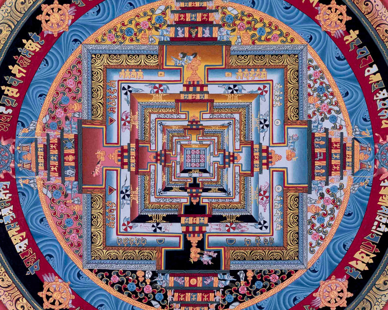 Kalachakra Mandala Thangka | Mindfulness Meditation Object | Wall Decors