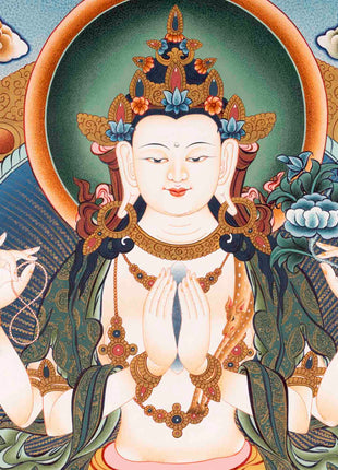 Buddhist Avalokiteshvara Chengrezig | Wall Decoration Thangka Painting
