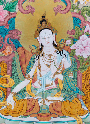 white tara thangka