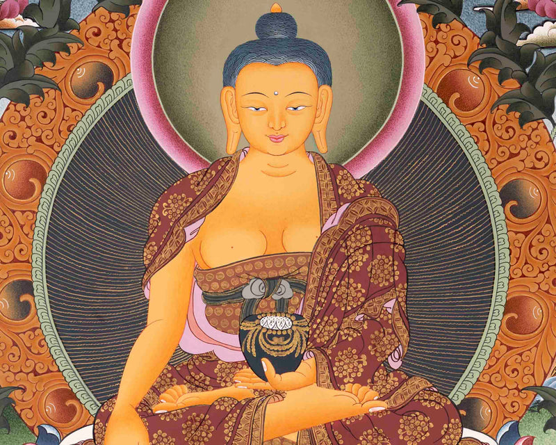 Shakyamuni Buddha Thangka | Yoga Meditation Canvas Art